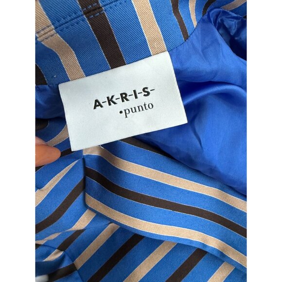 AKRIS PUNTO Blue Pinstriped Blazer Jacket Size US 8 - Picture 13 of 13